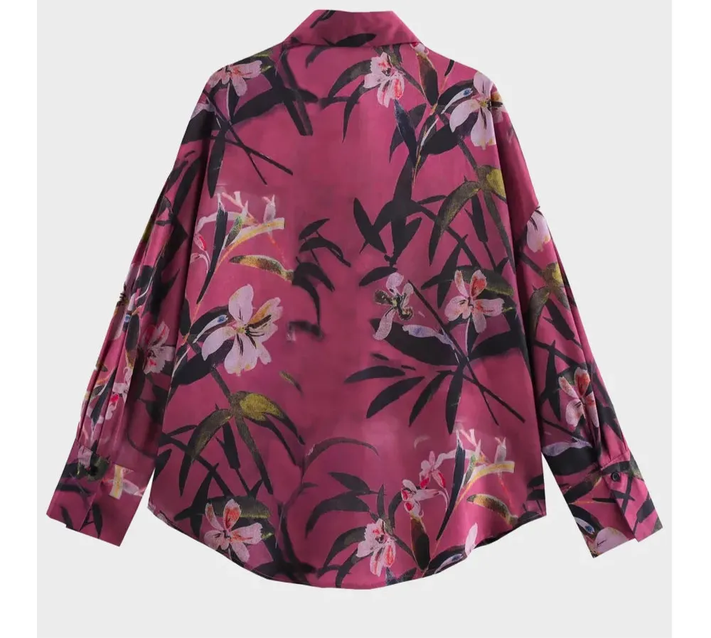 Amelia Floral Long Sleeve Blouse  Timeless Floral Daywear for Spring & Summer