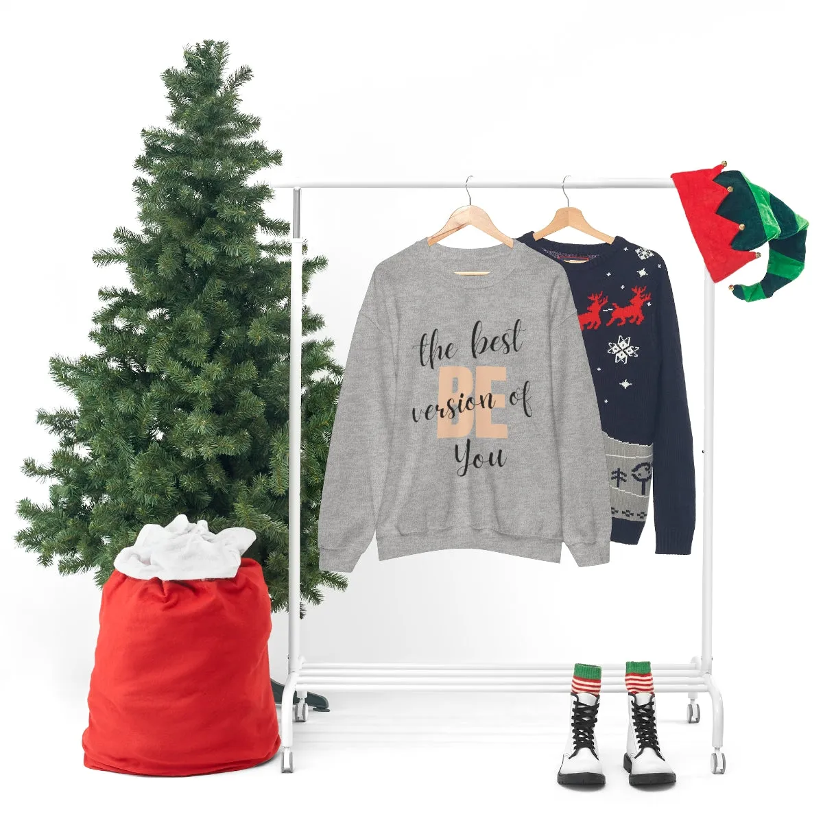 Be the Best Version of You Unisex Crewneck Sweatshirt, Positive Mindset Gift, Inspirational Top, Mental Wellness Crew , Motivational