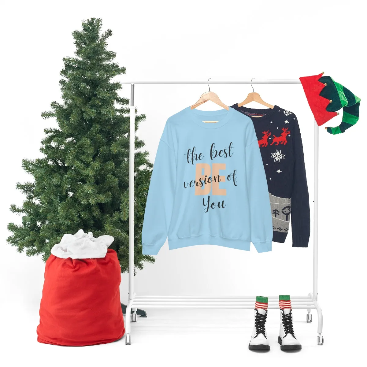 Be the Best Version of You Unisex Crewneck Sweatshirt, Positive Mindset Gift, Inspirational Top, Mental Wellness Crew , Motivational