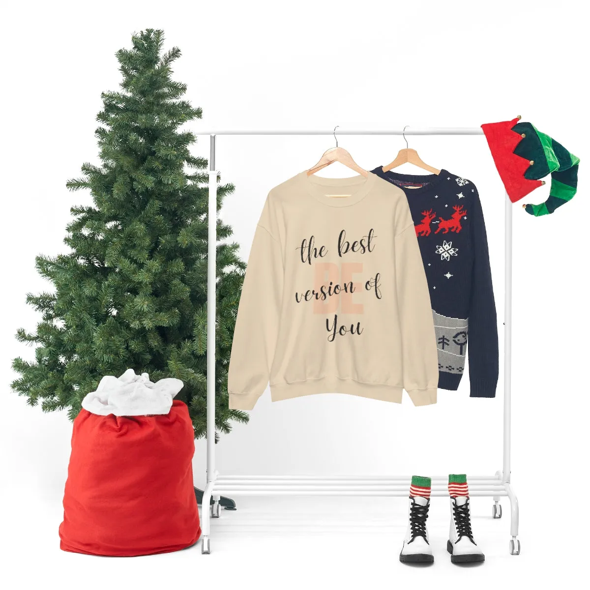 Be the Best Version of You Unisex Crewneck Sweatshirt, Positive Mindset Gift, Inspirational Top, Mental Wellness Crew , Motivational