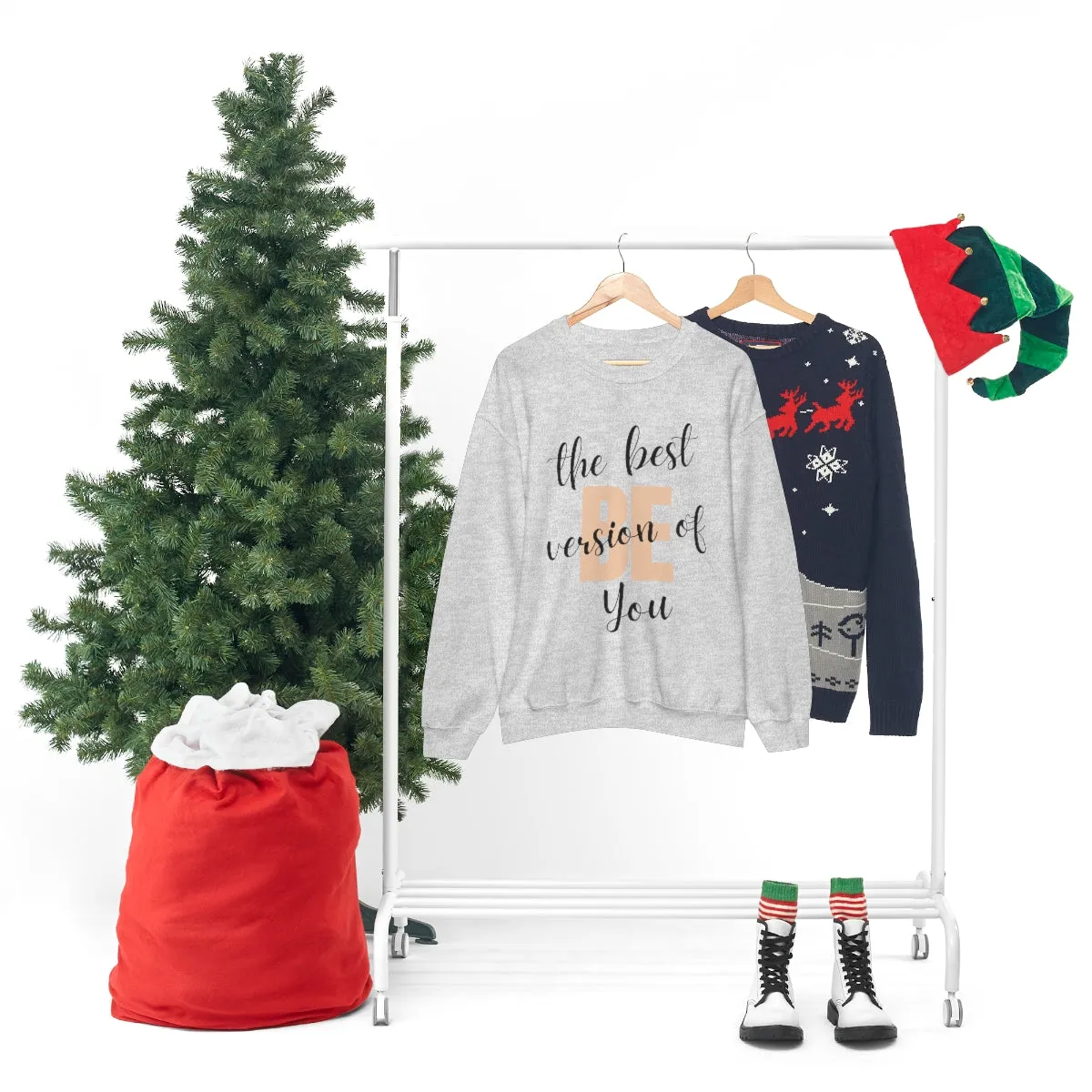 Be the Best Version of You Unisex Crewneck Sweatshirt, Positive Mindset Gift, Inspirational Top, Mental Wellness Crew , Motivational