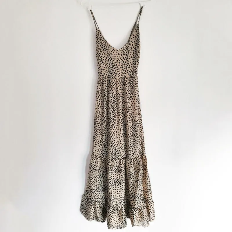 Bohemian Elegant Backless Maxi Dress