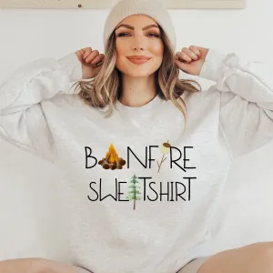 Bonfire Sweatshirt Fall Crewneck Sweatshirt Cute Warm and Cozy Autumn or Winter Gildan® Pullover