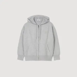 Boston Oversized Zip Sweatshirt Grey