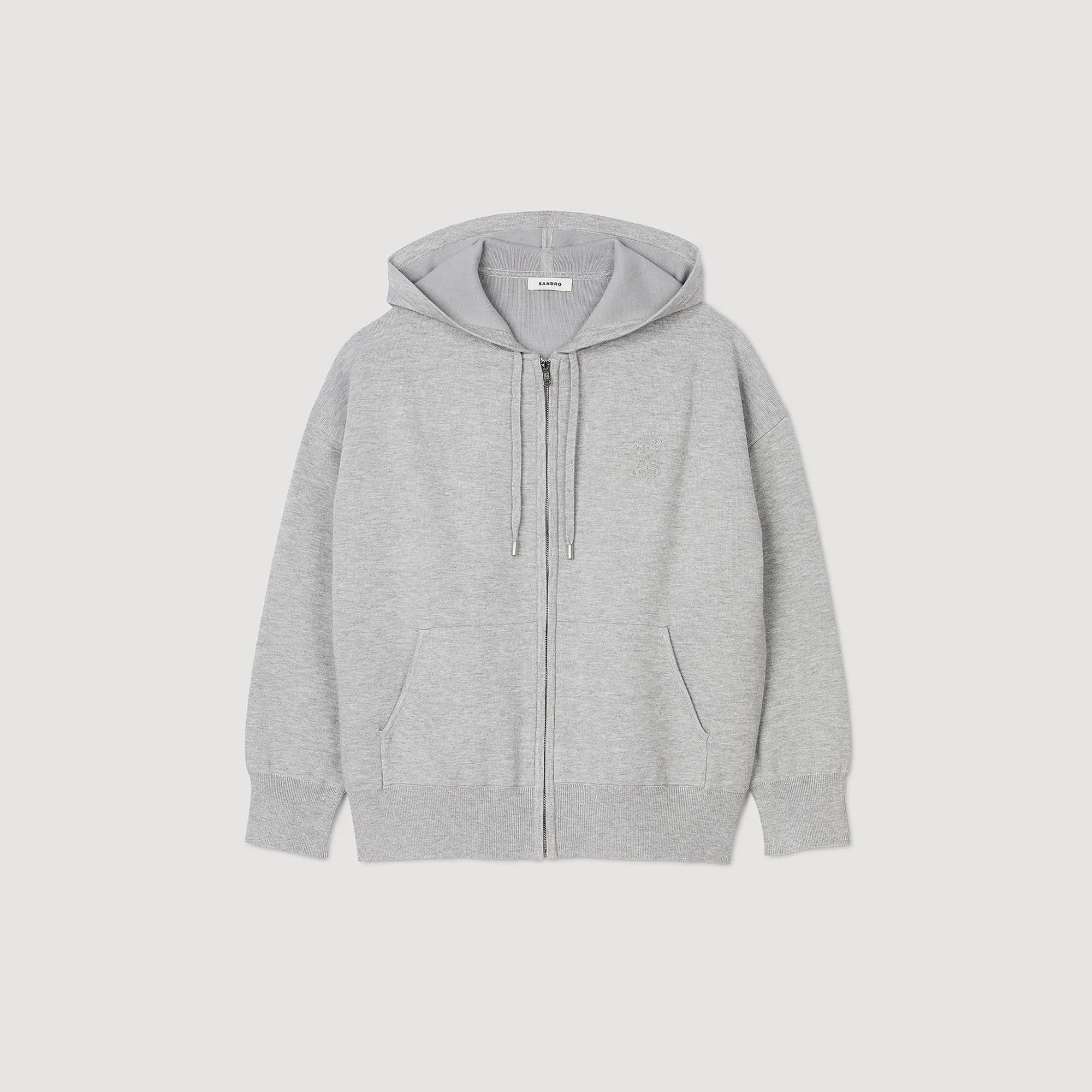 Boston Oversized Zip Sweatshirt Grey