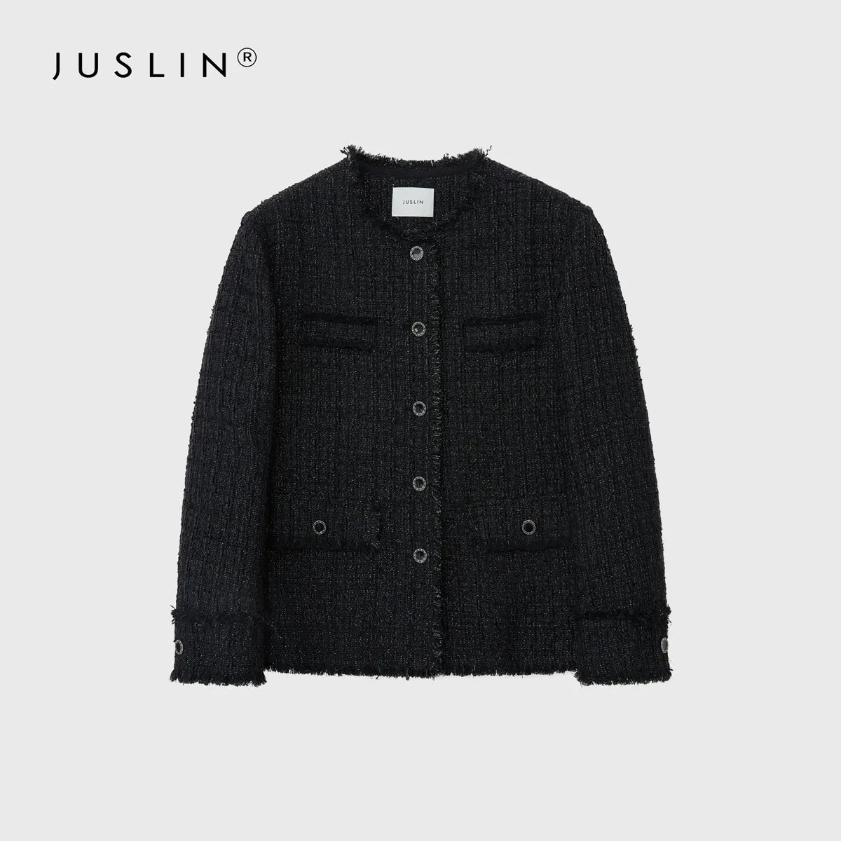 Chic Textured Tweed Jacket