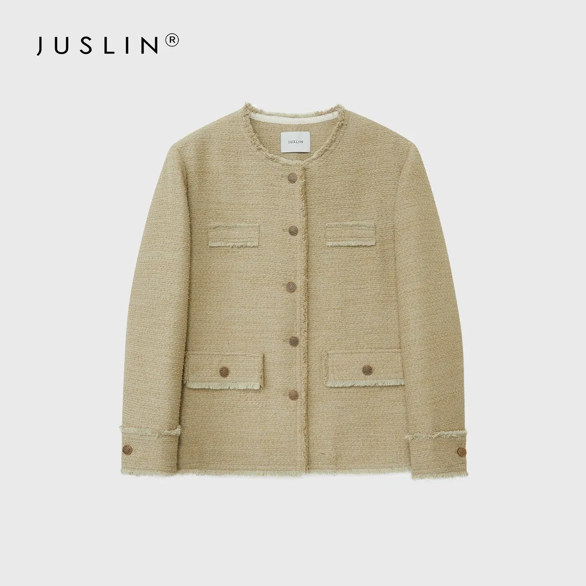 Chic Textured Tweed Jacket