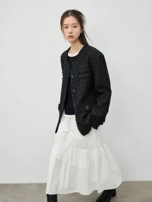 Chic Textured Tweed Jacket