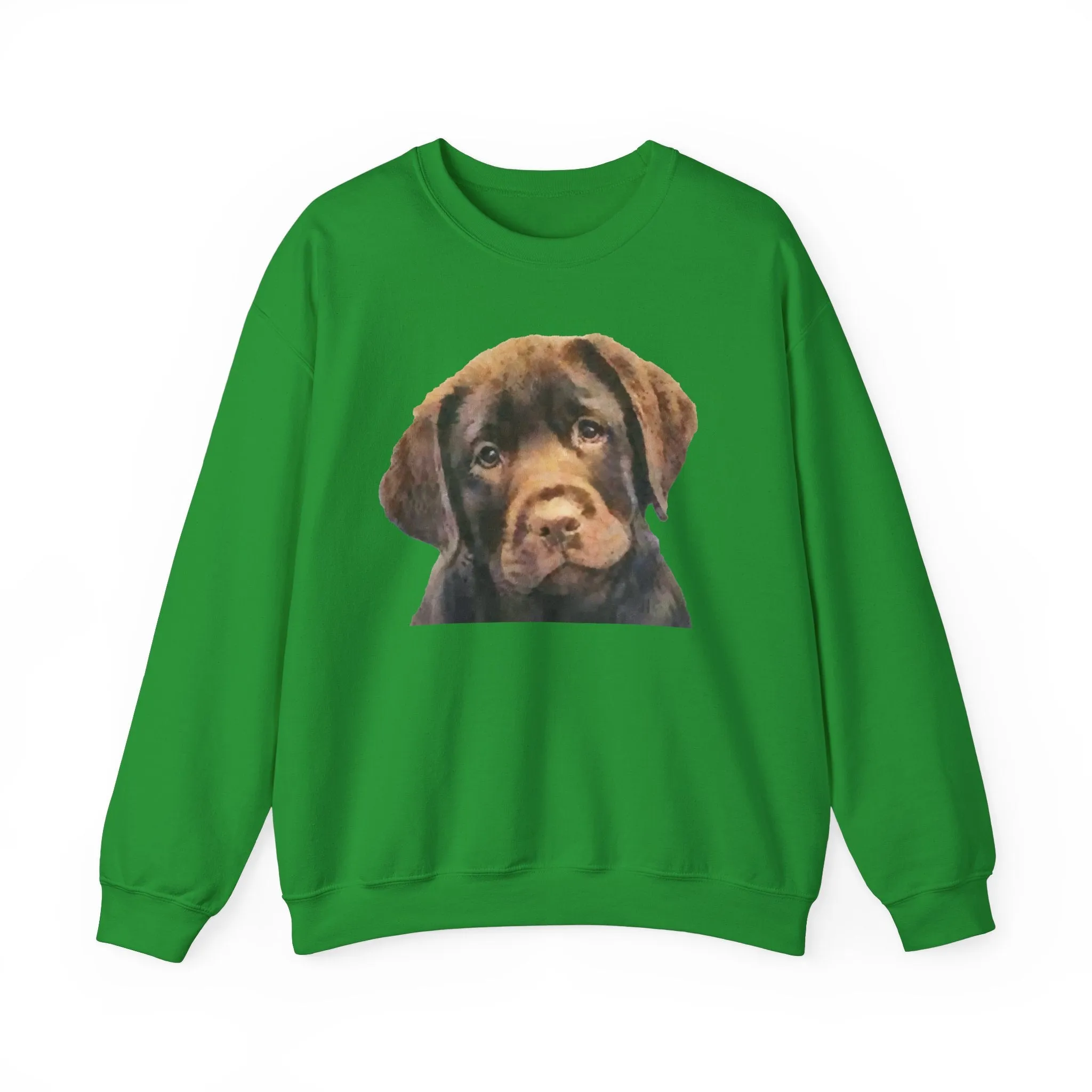 Chocolate Labrador Retriever Puppy Unisex 50/50 Crewneck Sweatshirt
