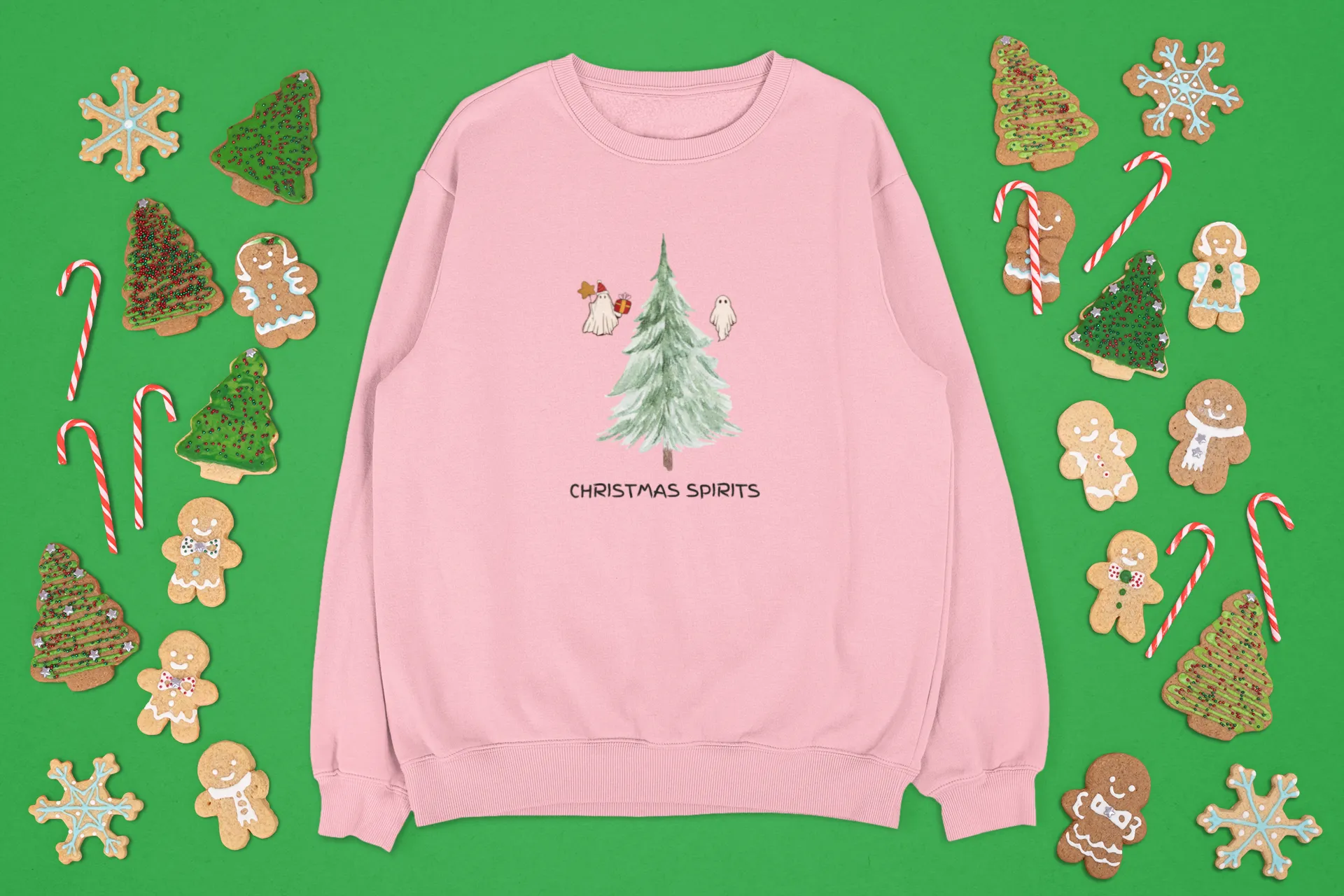 Christmas Spirits, Christmas Sweatshirt, Making Spirits Bright, Ghost Christmas, Spooky Christmas, Halloween Christmas, XMas Sweatshirt