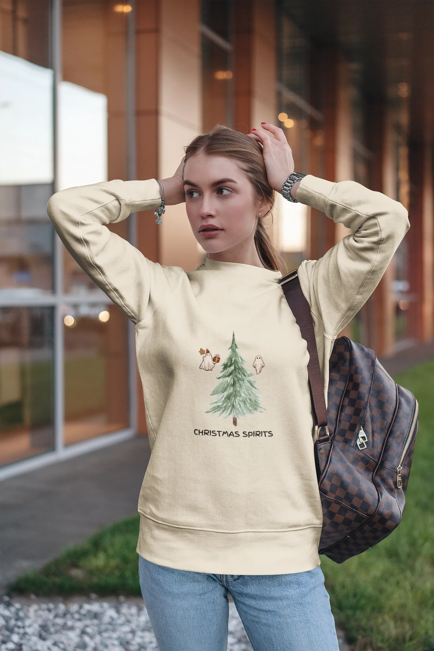 Christmas Spirits, Christmas Sweatshirt, Making Spirits Bright, Ghost Christmas, Spooky Christmas, Halloween Christmas, XMas Sweatshirt