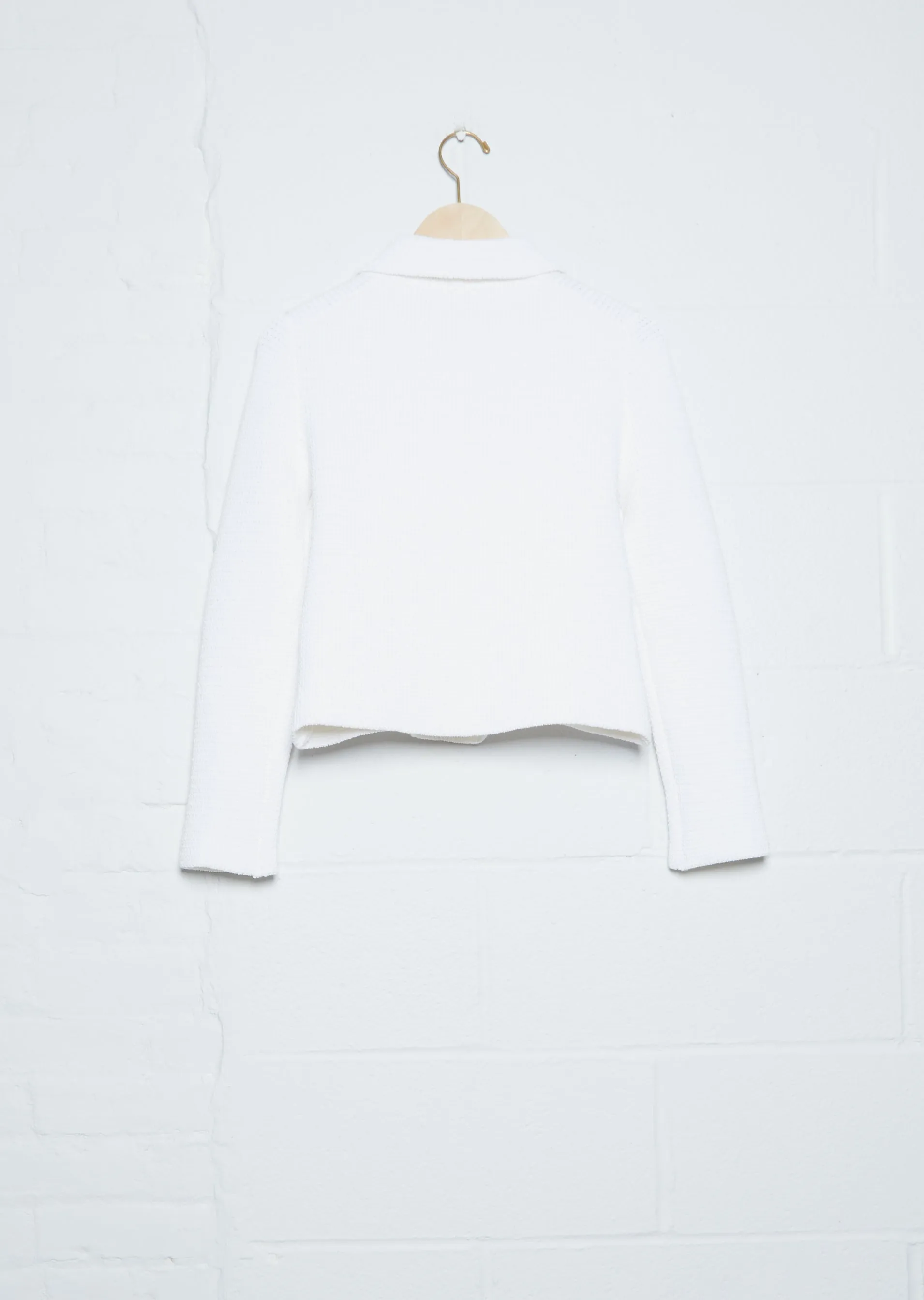 Collared Cardigan — White