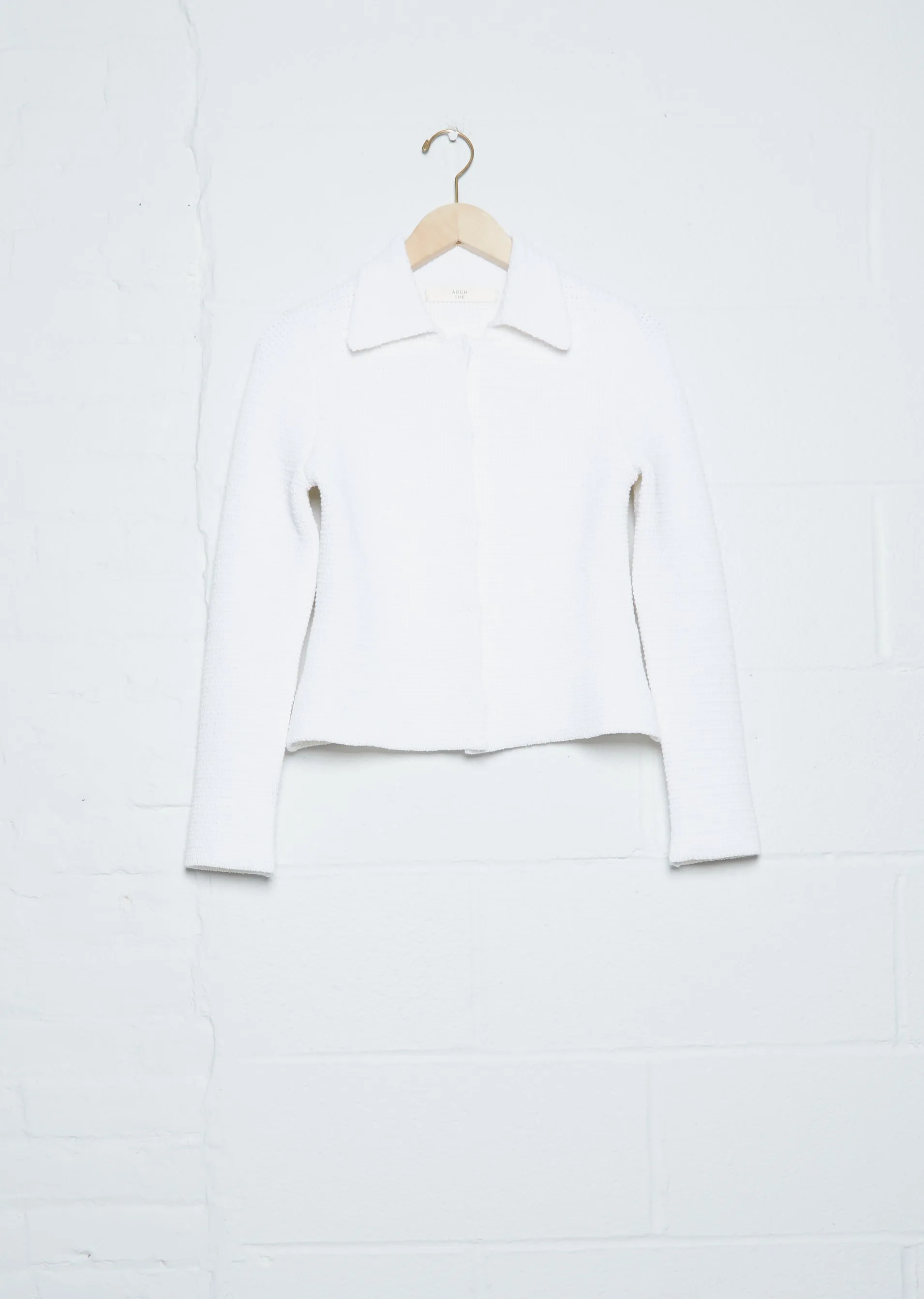 Collared Cardigan — White