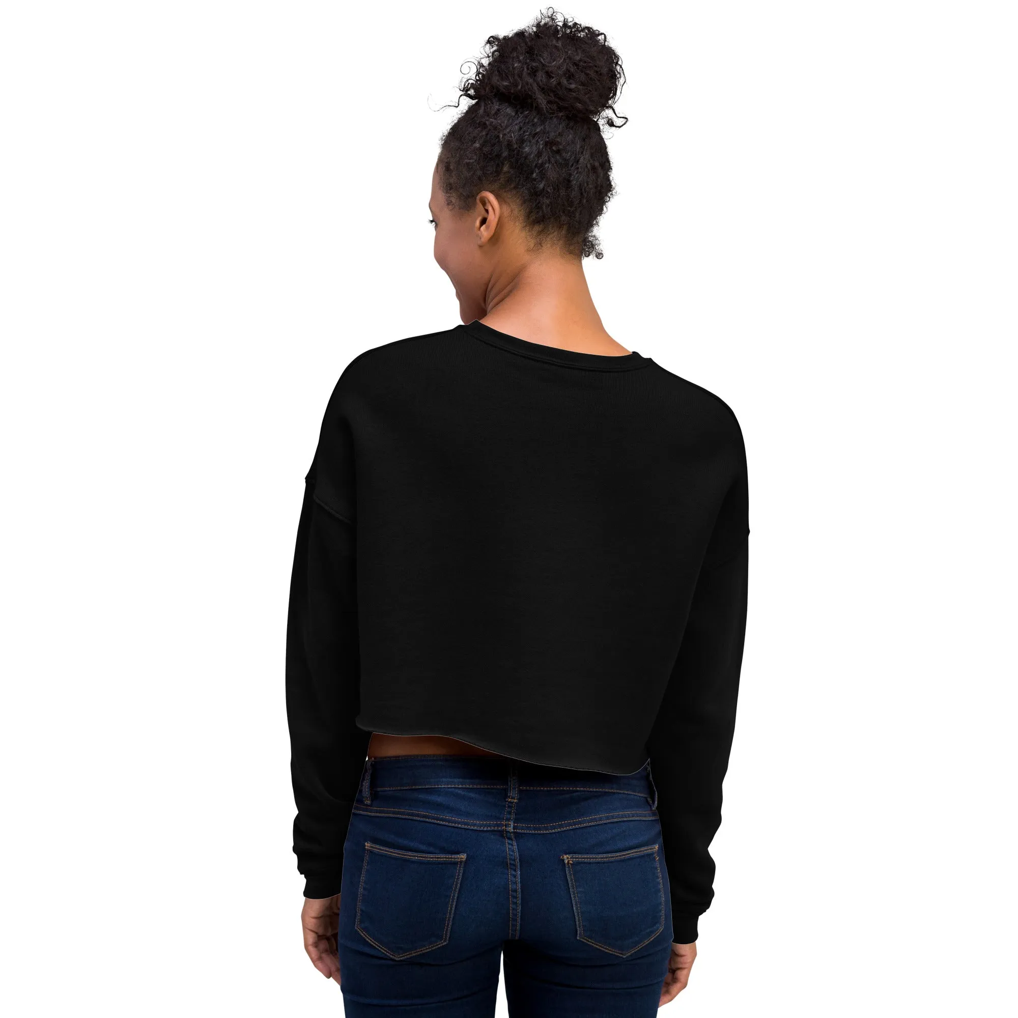 Crop Sweatshirt Womens (Cute Dogs With Heart - Dogs Love Hearts 0028)