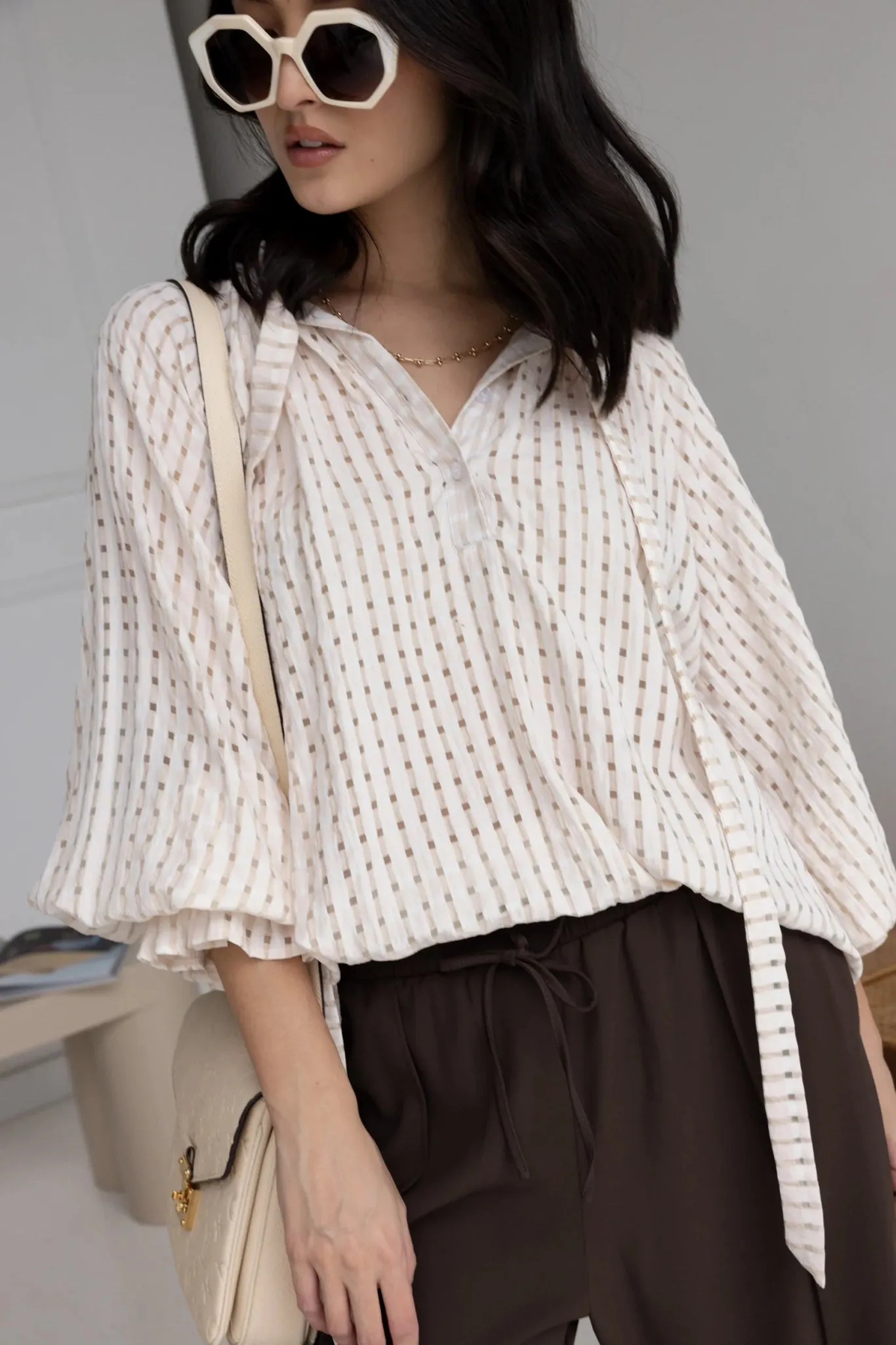 Danill Chequer Blouse