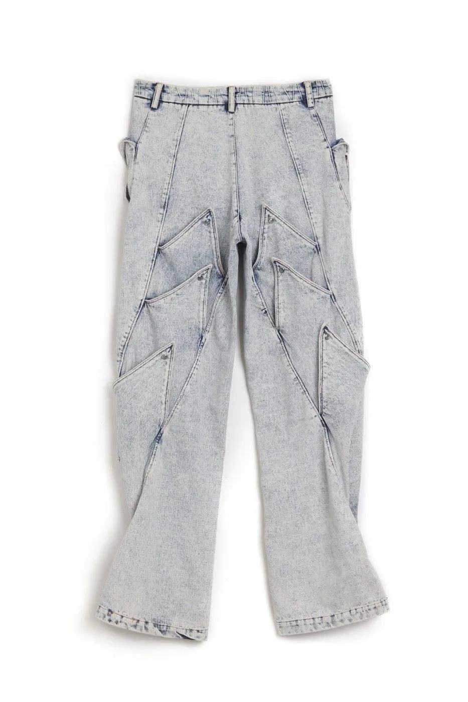 DND4DES Deconstructed Rose Petals Washed Jeans