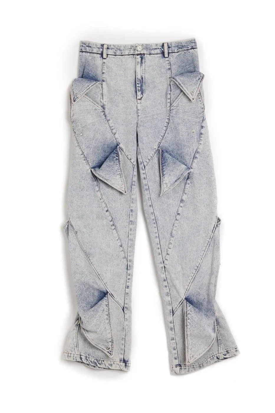 DND4DES Deconstructed Rose Petals Washed Jeans