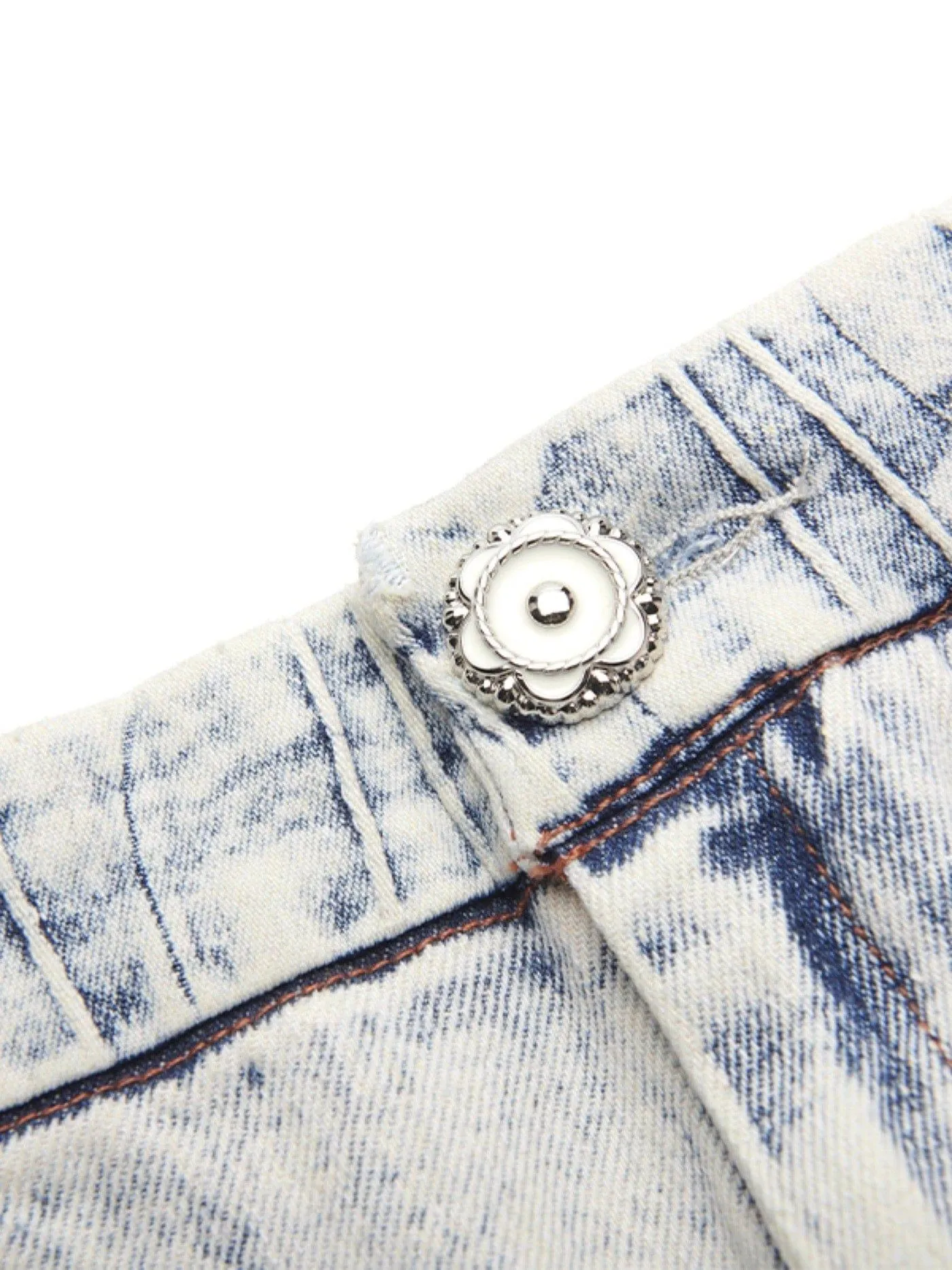 DND4DES Deconstructed Rose Petals Washed Jeans
