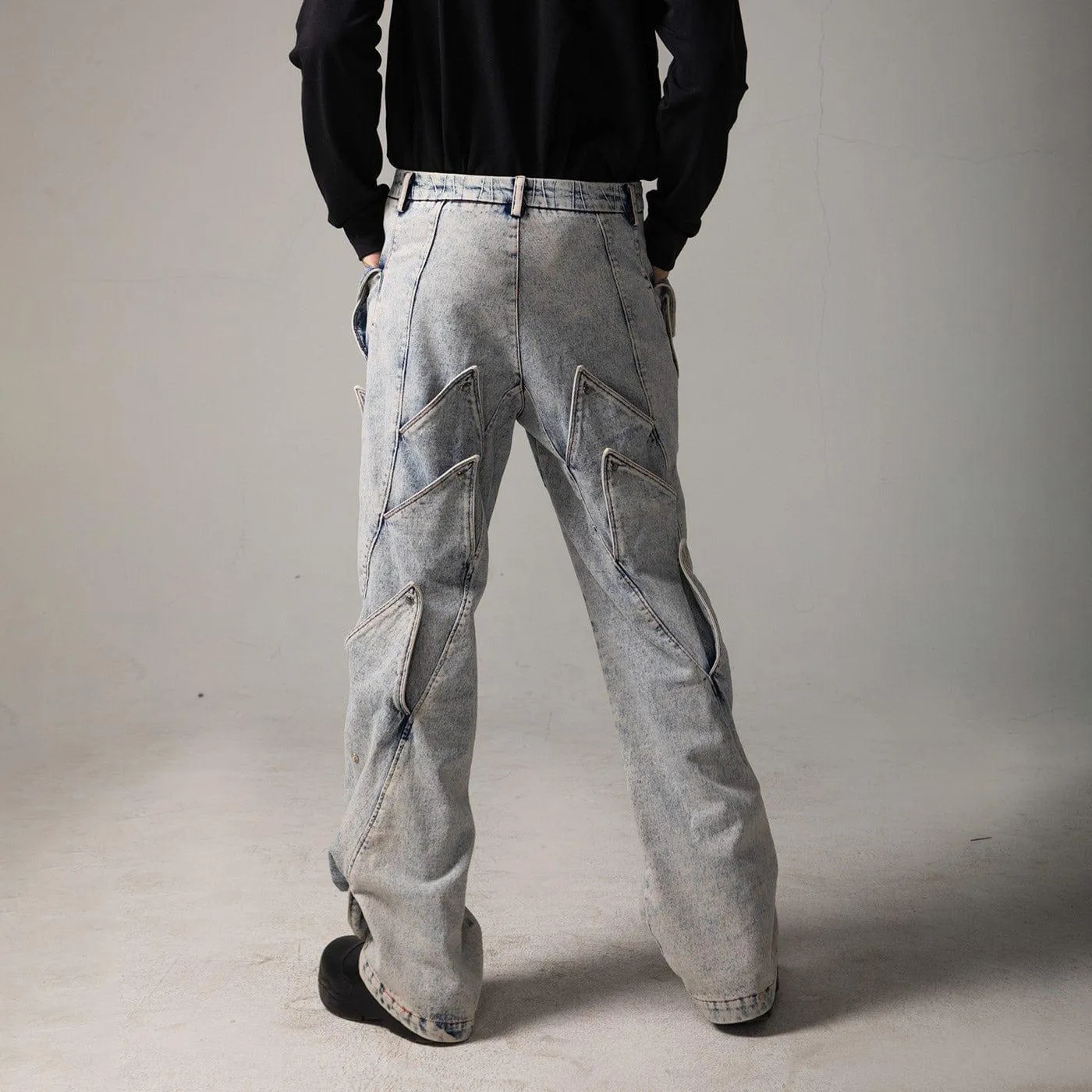 DND4DES Deconstructed Rose Petals Washed Jeans