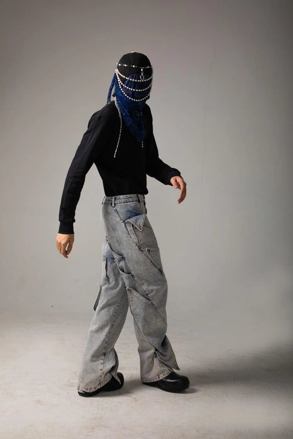DND4DES Deconstructed Rose Petals Washed Jeans