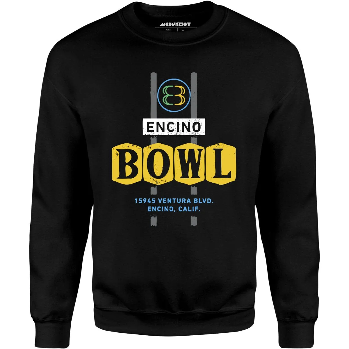 Encino Bowl - Encino, CA - Vintage Bowling Alley - Unisex Sweatshirt
