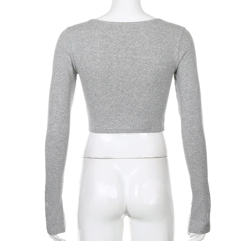 Europe Street Style INS Trendy Trendy Women Knitted Long Sleeved Fold Bare Belly Slim Look Tops Cardigan Outerwear