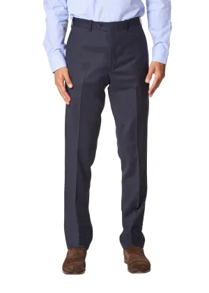 JB Britches Torino Model Wool-Stretch Twill Trousers - Navy