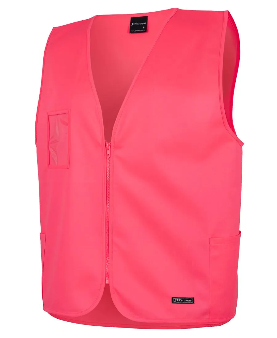 JB6HVSZ JBs Wear Hi Vis Zip Safety Vest