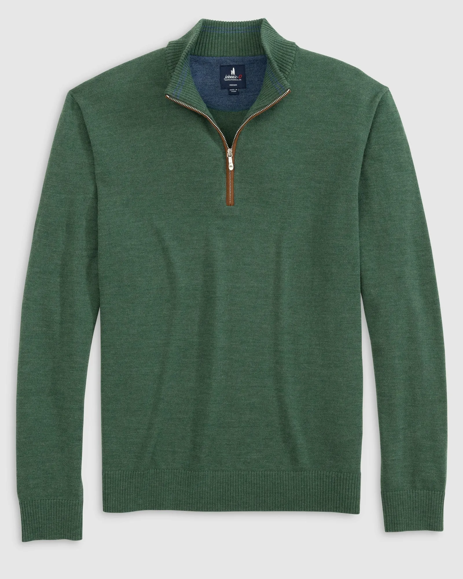 Johnnie-O Raynor Merino 1/4 Zip Sweater - Moss