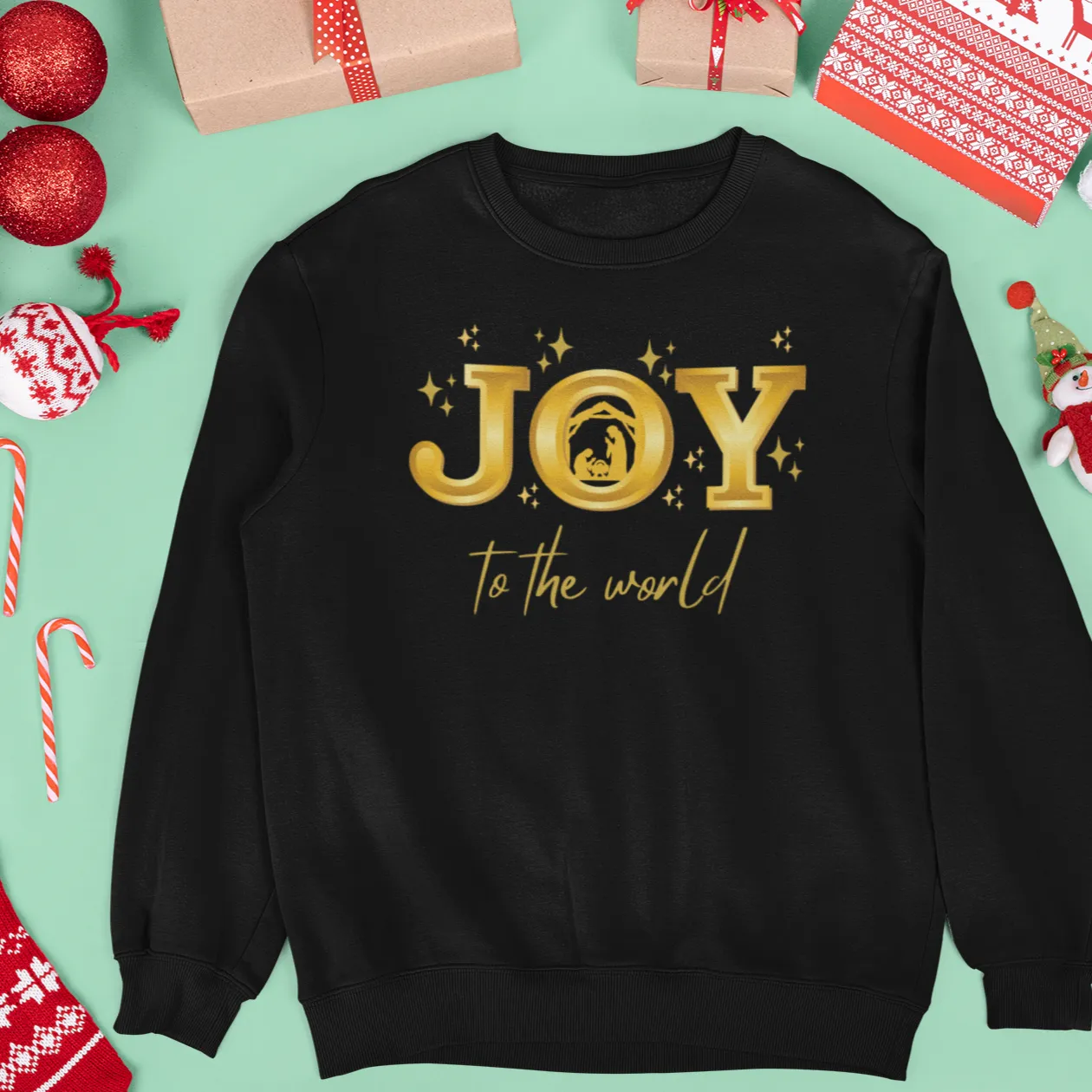 Joy To the World Sweatshirt, Christmas Sweatshirt, Joy Sweatshirt, Gift For Christmas, Peace Sweatshirt, Christmas Gift For Women