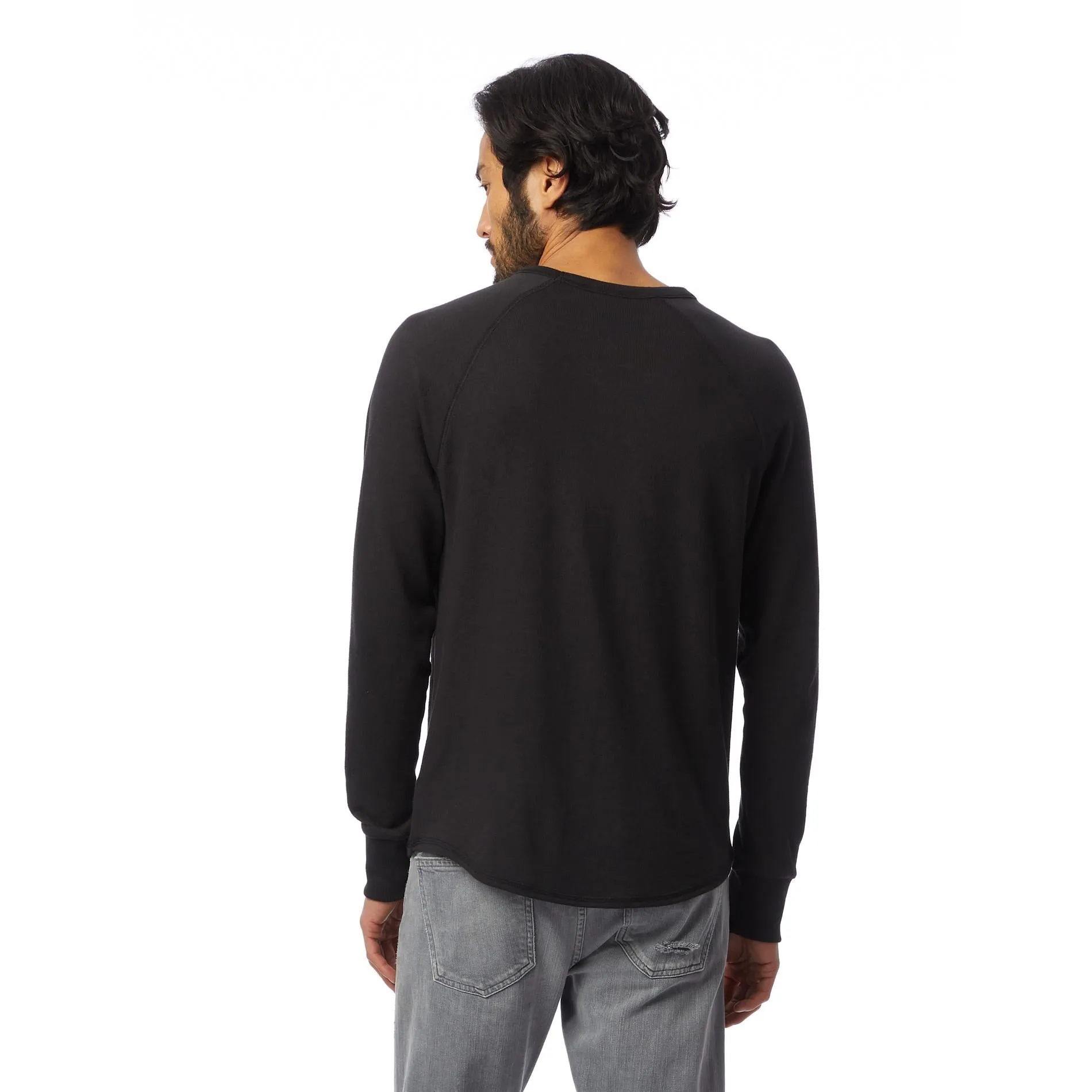 Kickback Vintage Heavy Knit Pullover Sweatshirt (Black)