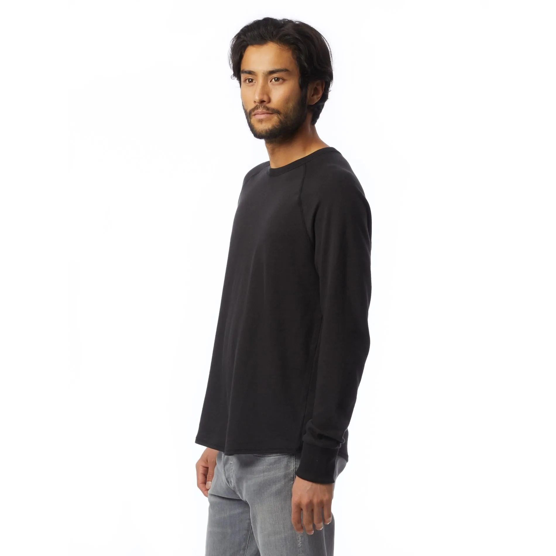 Kickback Vintage Heavy Knit Pullover Sweatshirt (Black)