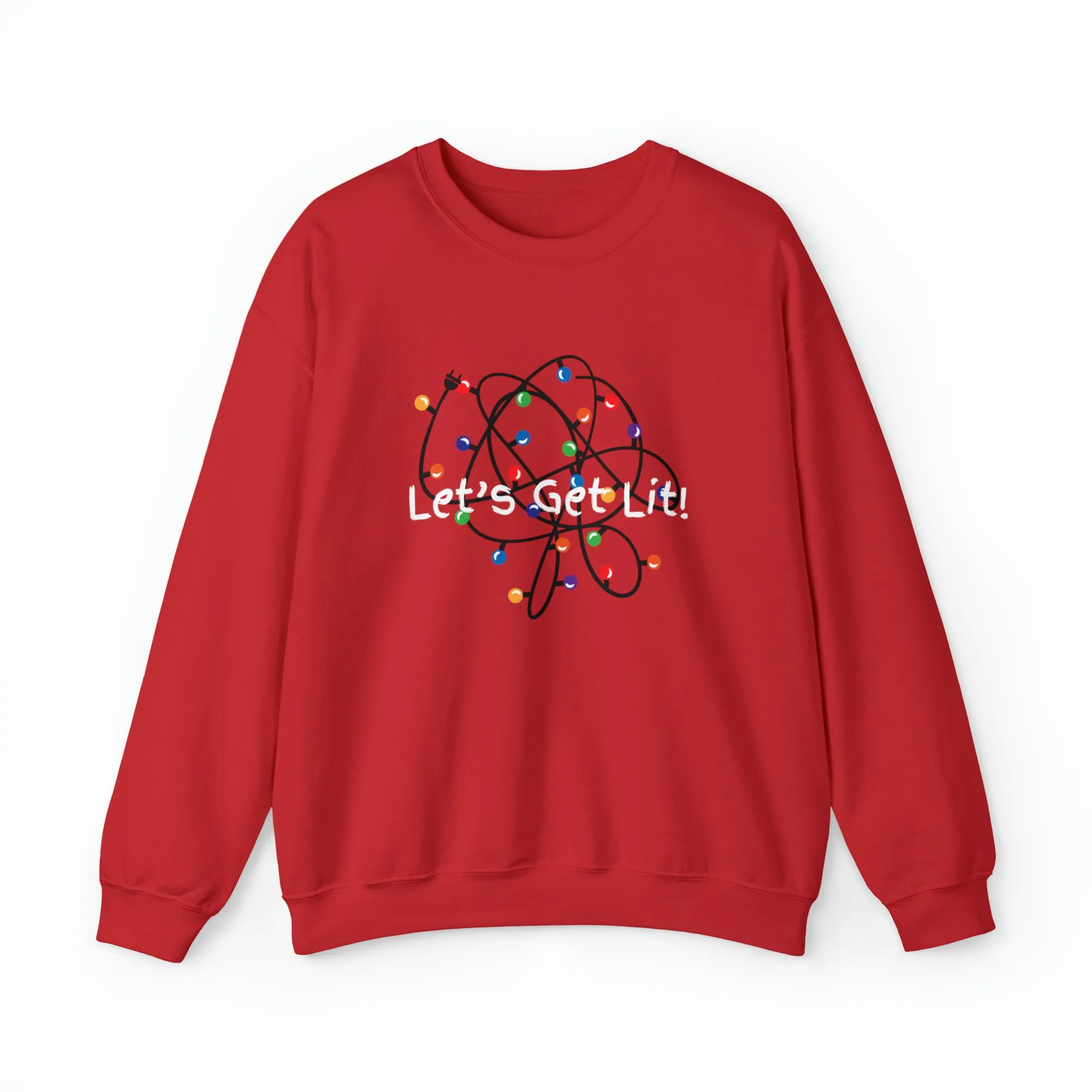 Let's Get Lit Sweatshirt, Cute Christmas Hoodie, Lets Get Lit Matching Family Hoodie, Christmas Hoodie, Christmas Gift, Ugly Sweatshirts