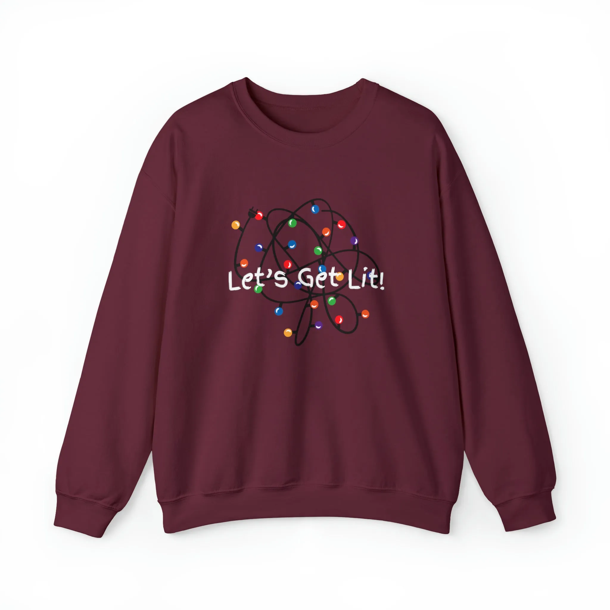 Let's Get Lit Sweatshirt, Cute Christmas Hoodie, Lets Get Lit Matching Family Hoodie, Christmas Hoodie, Christmas Gift, Ugly Sweatshirts