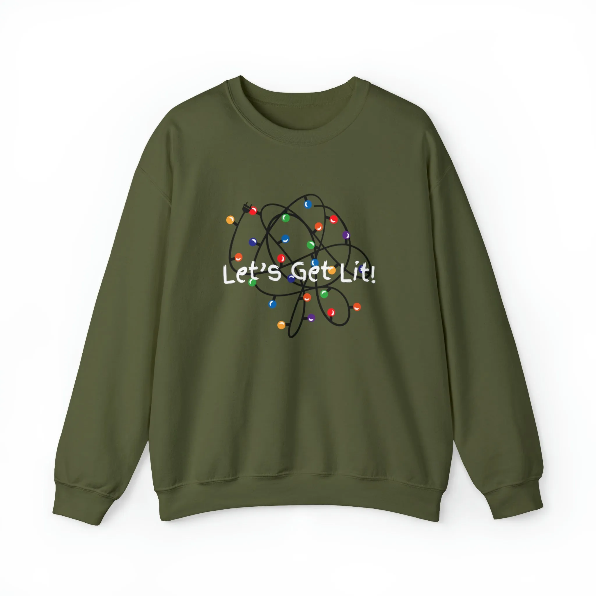 Let's Get Lit Sweatshirt, Cute Christmas Hoodie, Lets Get Lit Matching Family Hoodie, Christmas Hoodie, Christmas Gift, Ugly Sweatshirts