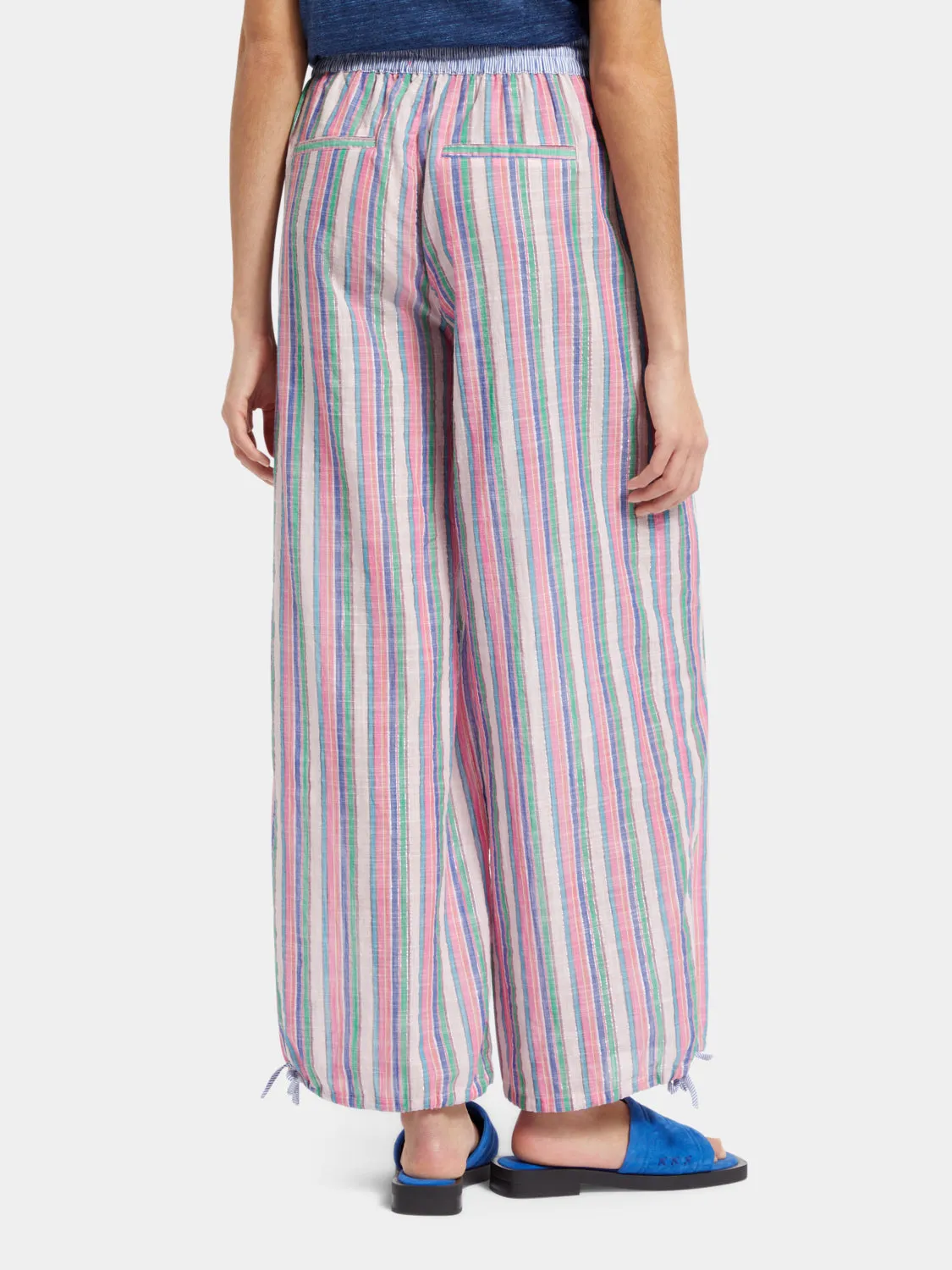 Lurex striped beach pants