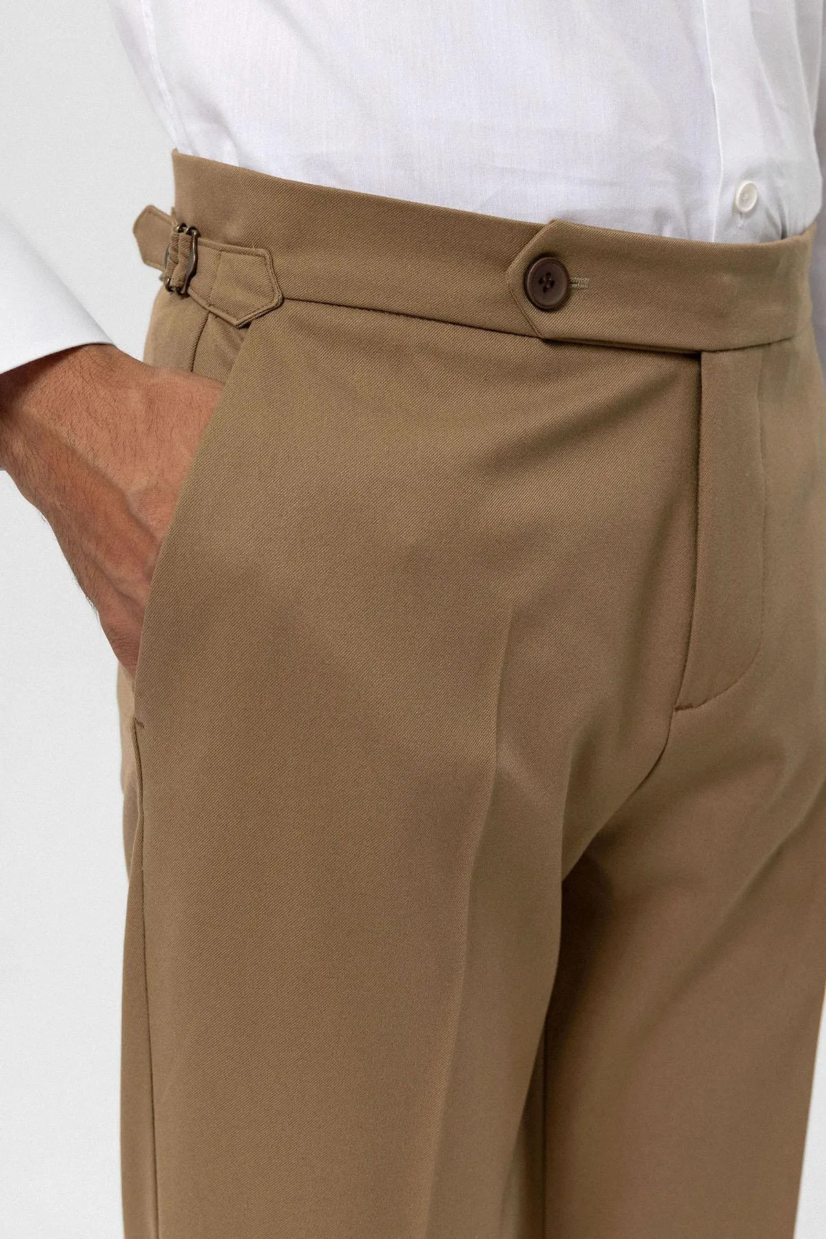 Men's Mink Vizon High-Waist Regular Fit Pants - Wessi