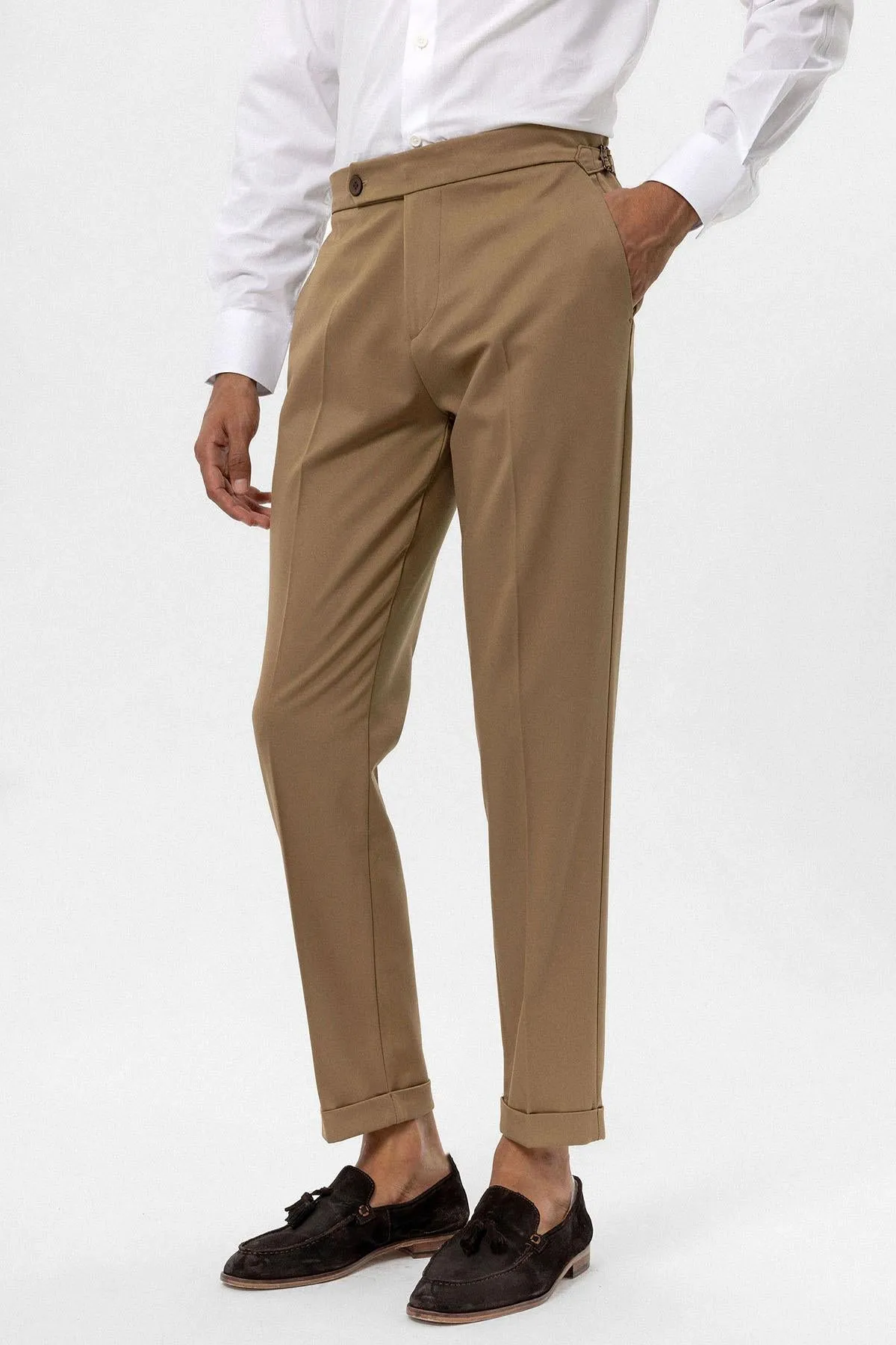 Men's Mink Vizon High-Waist Regular Fit Pants - Wessi