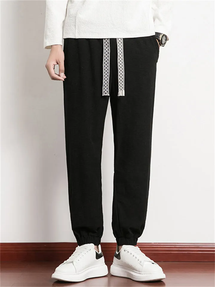 Men's Stylish Solid Color Winter Thermal Corduroy Sweatpants