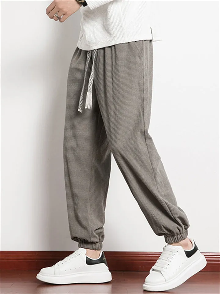 Men's Stylish Solid Color Winter Thermal Corduroy Sweatpants