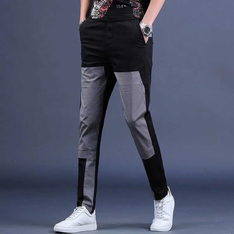 Men's Summer Patchwork Casual Cotton Pants