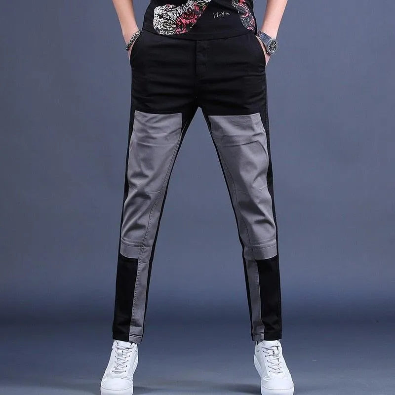 Men's Summer Patchwork Casual Cotton Pants