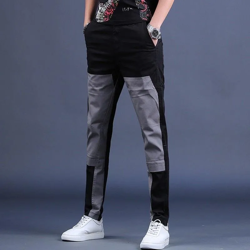 Men's Summer Patchwork Casual Cotton Pants