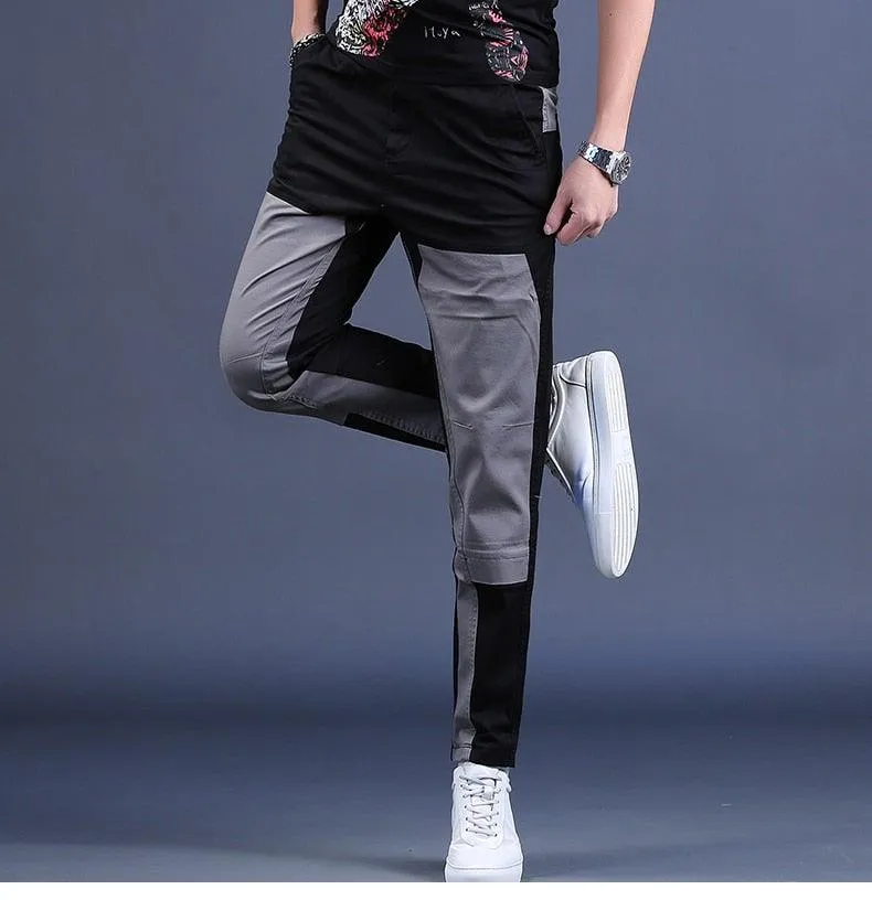 Men's Summer Patchwork Casual Cotton Pants