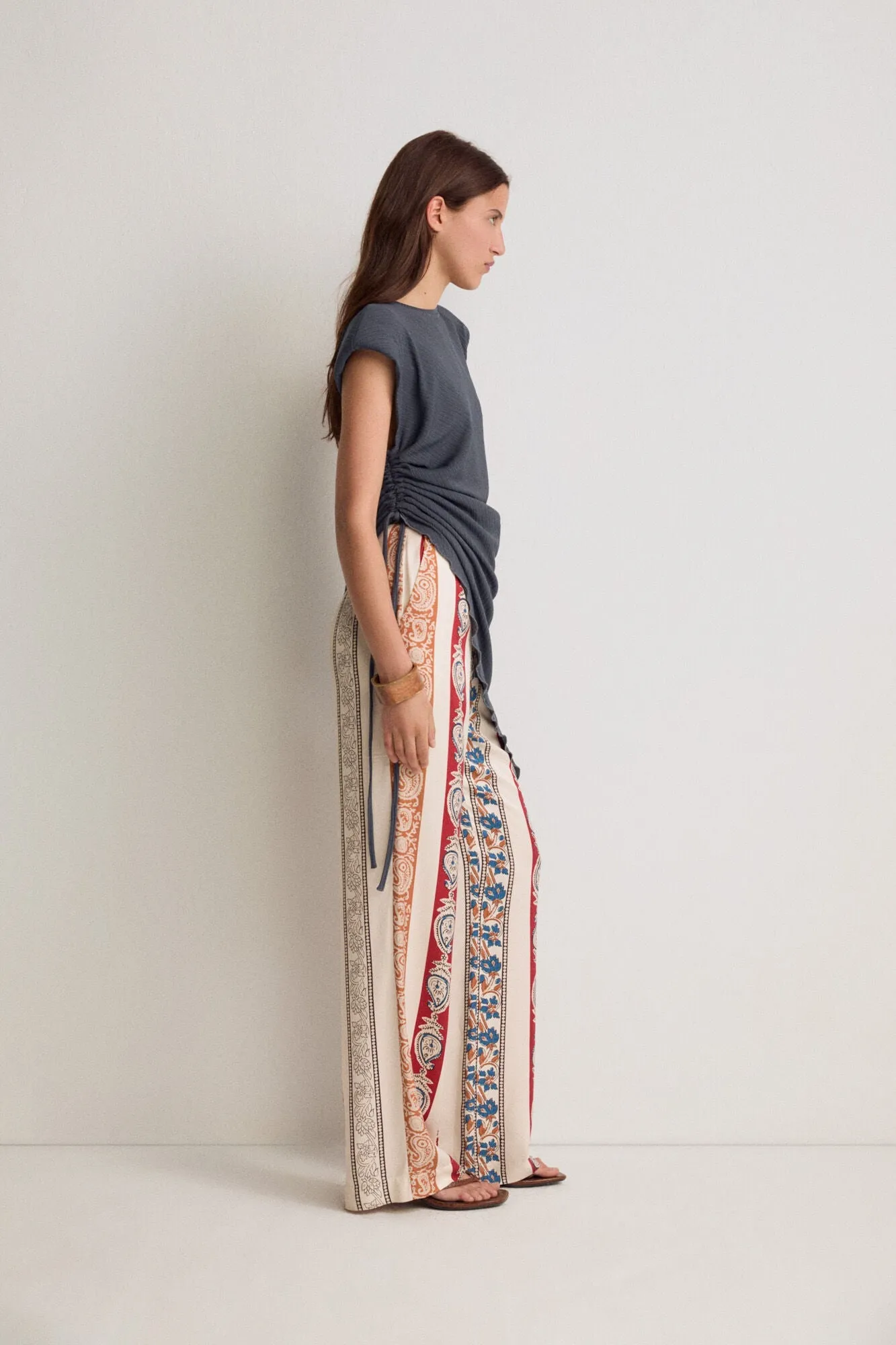 Multi-Color Patterned Palazzo Pants