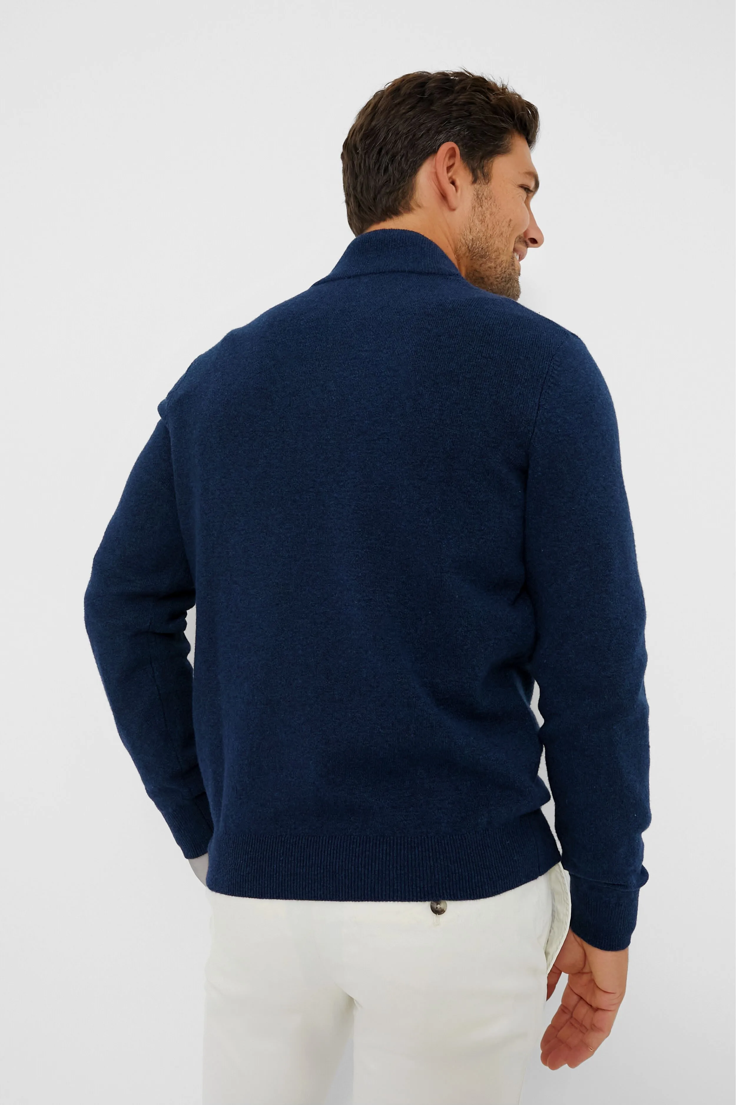 Navy Heather Jackson Quarter Zip