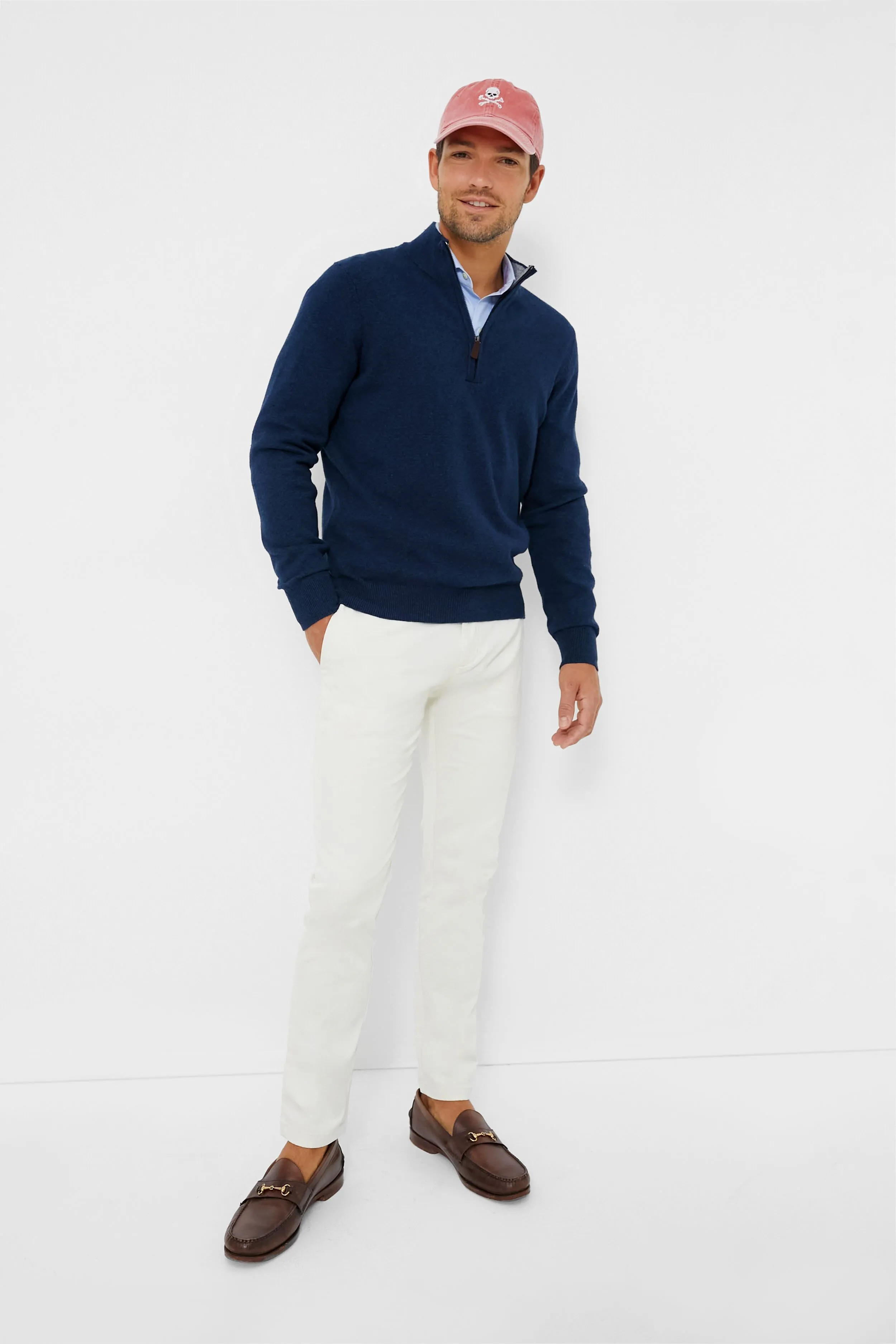 Navy Heather Jackson Quarter Zip