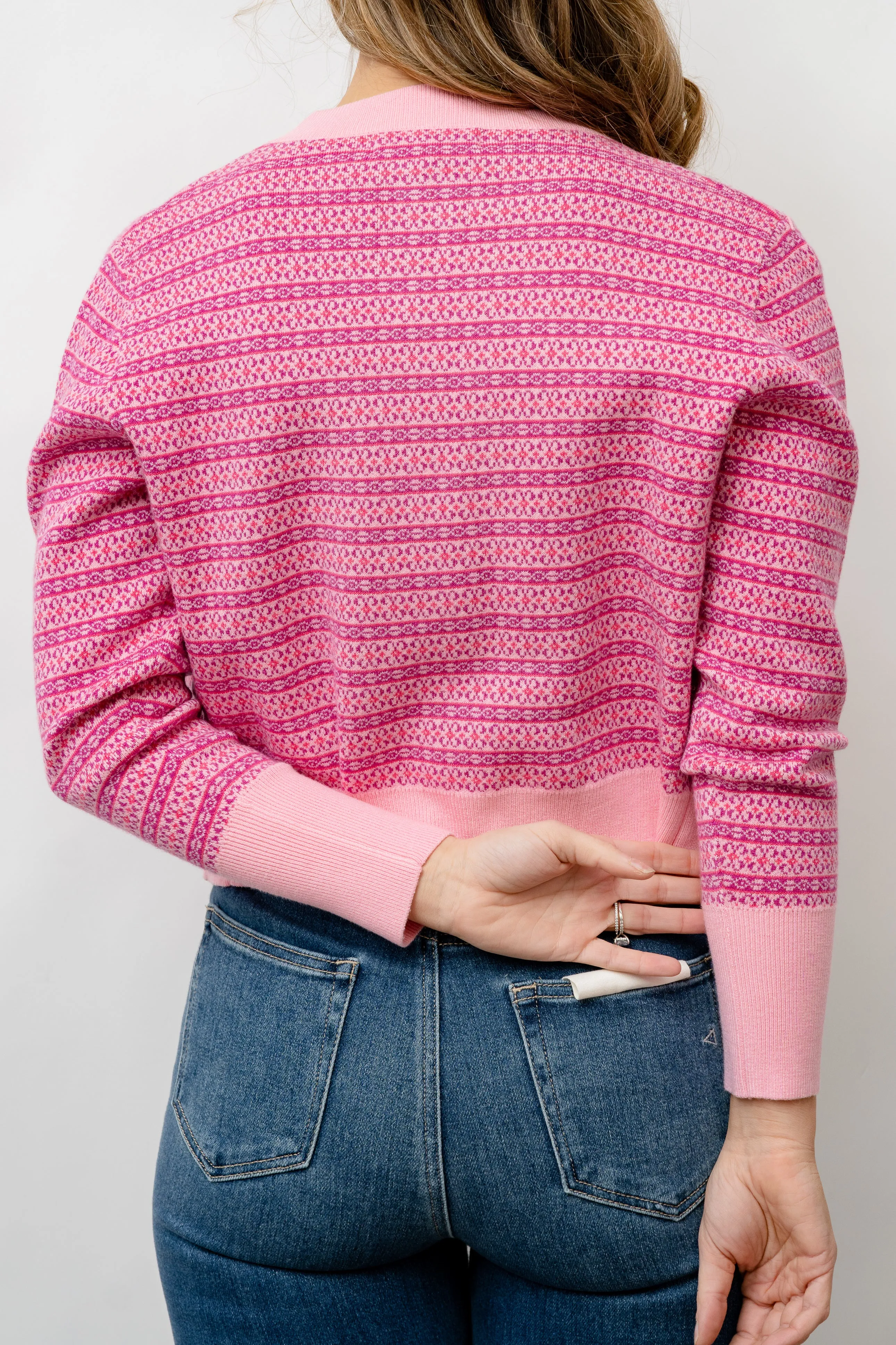 NICOLA KNIT CARDIGAN - PINK
