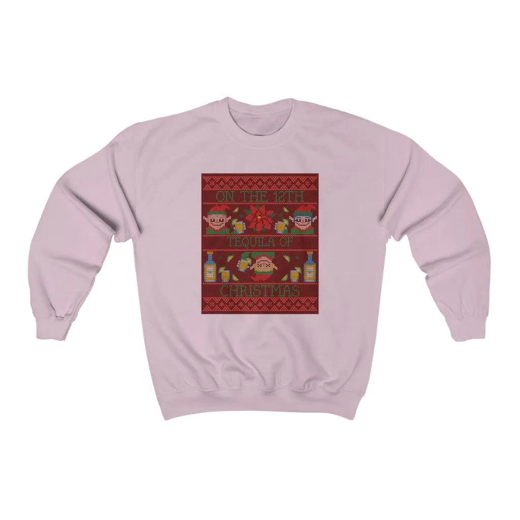 On the 12th Tequila of Christmas San Diego Tequila Advocacy Coalition Unisex Heavy Blend Crewneck Sweatshirt