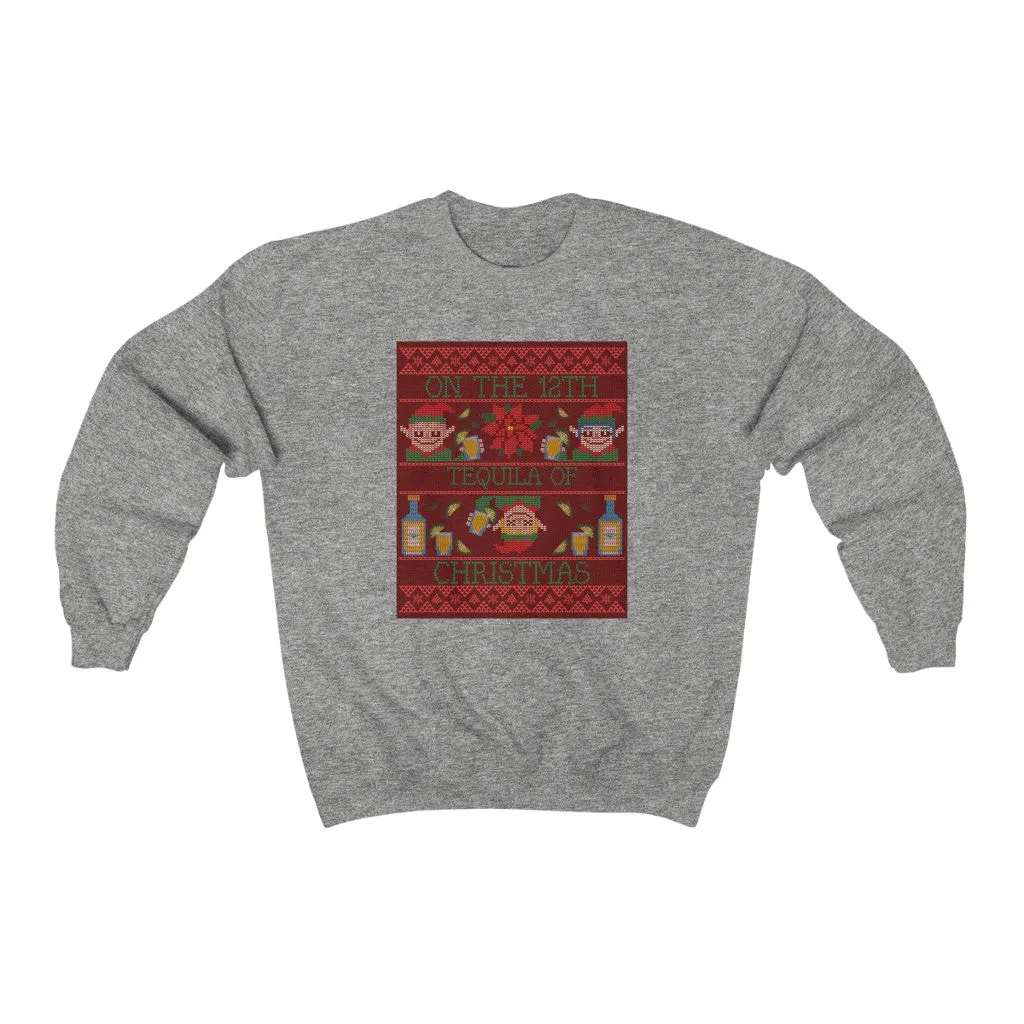 On the 12th Tequila of Christmas San Diego Tequila Advocacy Coalition Unisex Heavy Blend Crewneck Sweatshirt